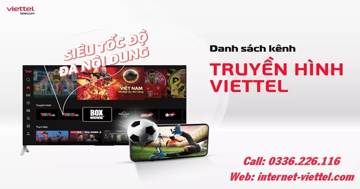 Danh sách kênh truyền hình viettel tv360